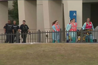Mass shooter on NAS Pensacola kills three students and injures eight more before being killed by police.